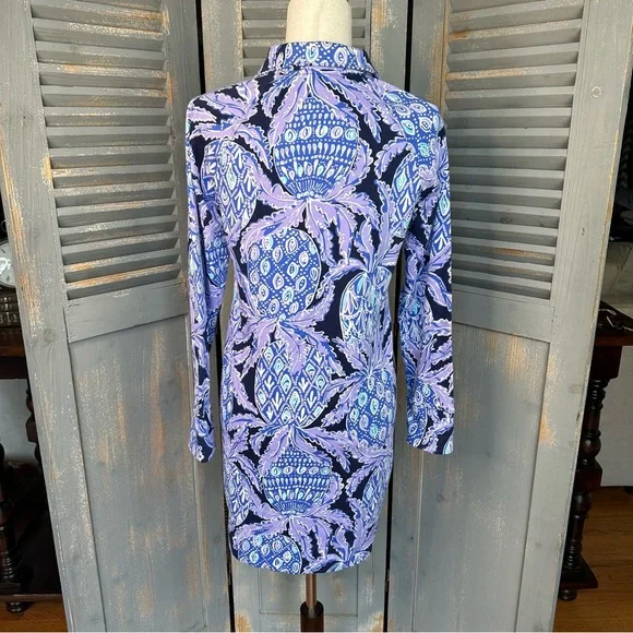 Lilly Pulitzer Skipper Popover Dress UPF 50+ Lilac Verbena Sz S - Picture 13 of 16